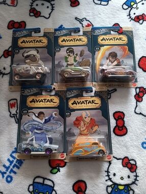 Hot Wheels Avatar The Last Airbender Silver Series Full Set 1-5 New